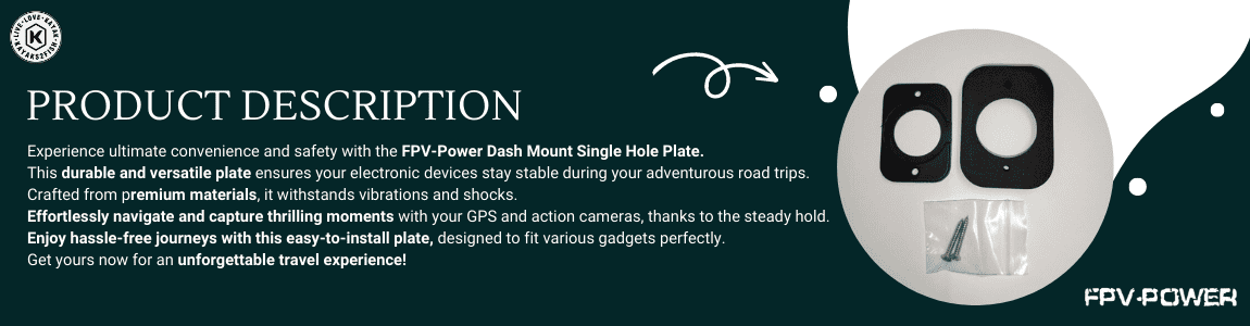 FPV-Power Dash Mount Single Hole Plate