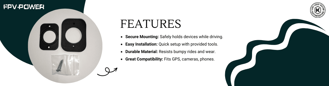 FPV-Power Dash Mount Single Hole Plate