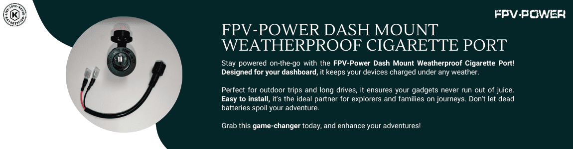 FPV-Power Dash Mount Weatherproof Cigarette Port