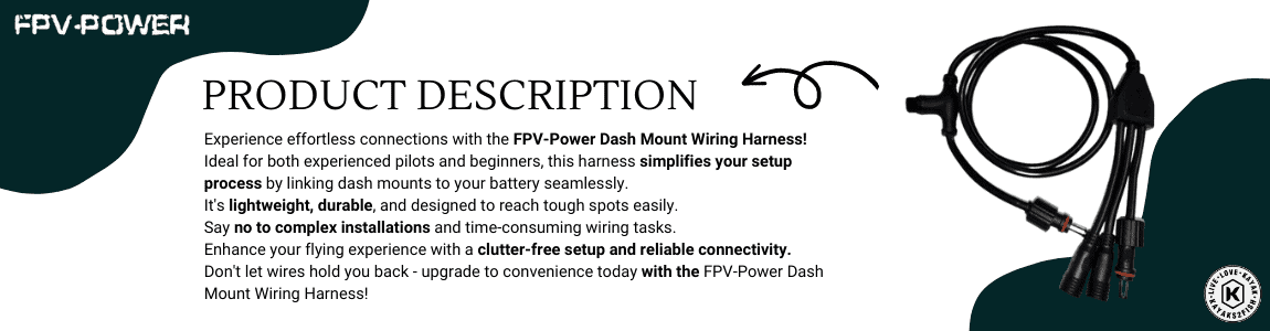 FPV-Power Dash Mount Wiring Harness 1M