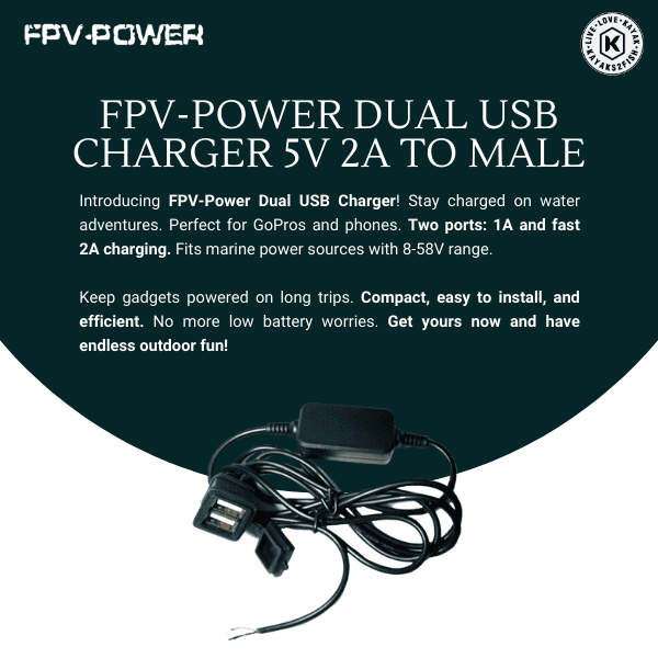 FPV-Power Dual USB Charger 5V 2A to Male