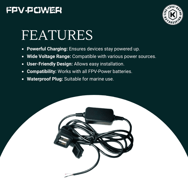 FPV-Power Dual USB Charger 5V 2A to Male