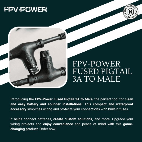 FPV-Power Fused Pigtail 3A to Male