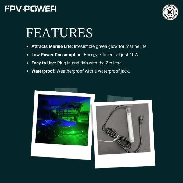 FPV-Power Underwater Green LED Light 2m