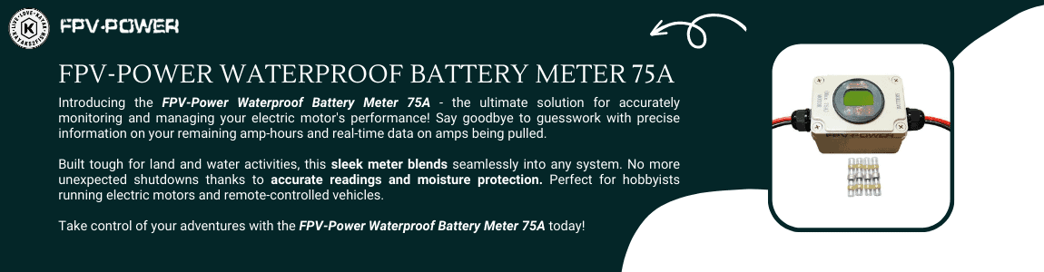 FPV-Power Waterproof Battery Meter 75A