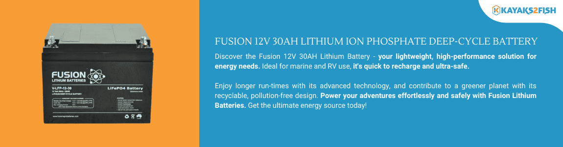 K2F Fusion 12V 30AH Lithium Ion Phosphate Deep-Cycle Battery