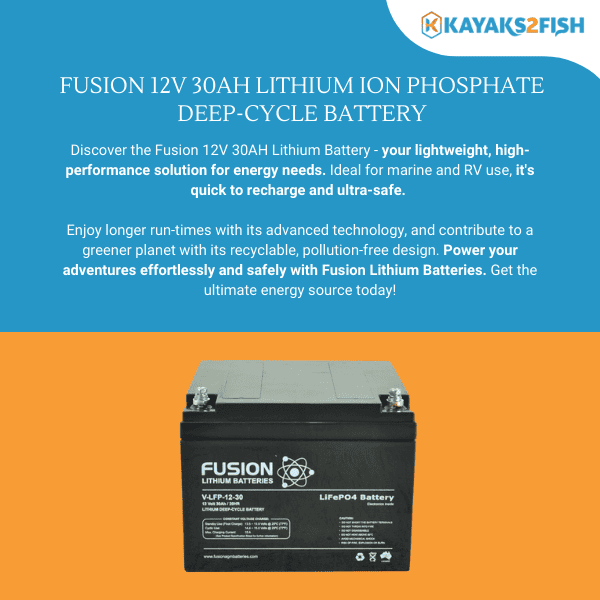 K2F Fusion 12V 30AH Lithium Ion Phosphate Deep-Cycle Battery