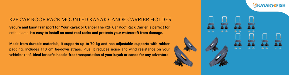 K2F Car Roof Rack Mounted Kayak Canoe Carrier Holder
