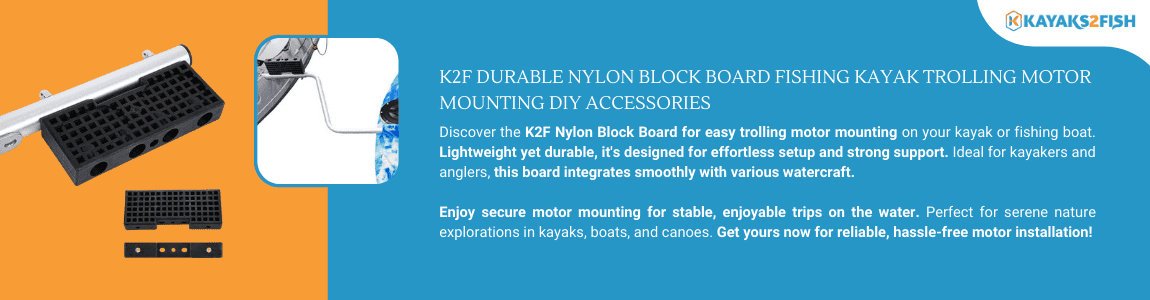 K2F Durable Nylon Block Board Fishing Kayak Trolling Motor Mounting DIY Accessories