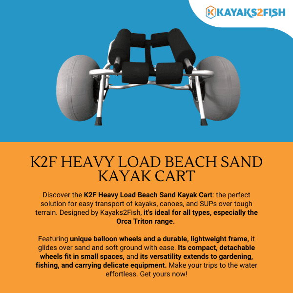K2F Heavy Load Beach Sand Kayak Cart