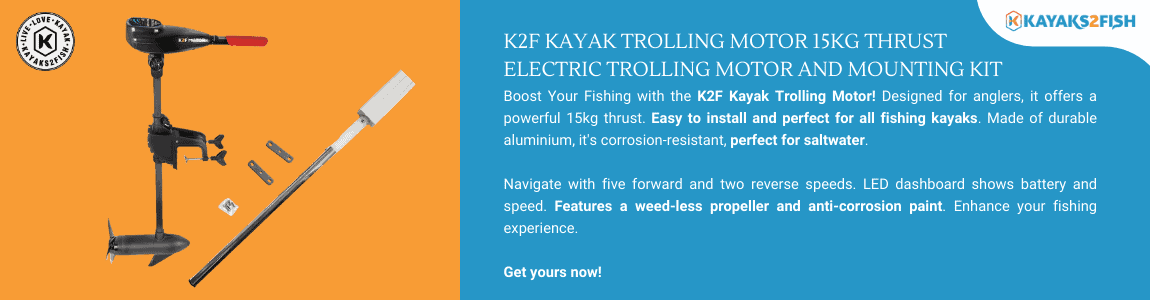 K2F Kayak Trolling Motor 15kg Thrust Electric Trolling Motor and Mounting Kit