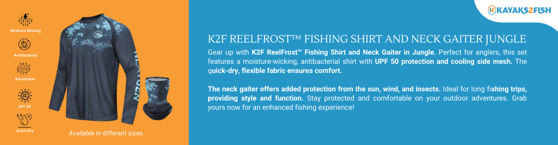 K2F ReelFrost™ Fishing Shirt and Neck Gaiter Jungle