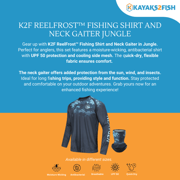 K2F ReelFrost™ Fishing Shirt and Neck Gaiter Jungle