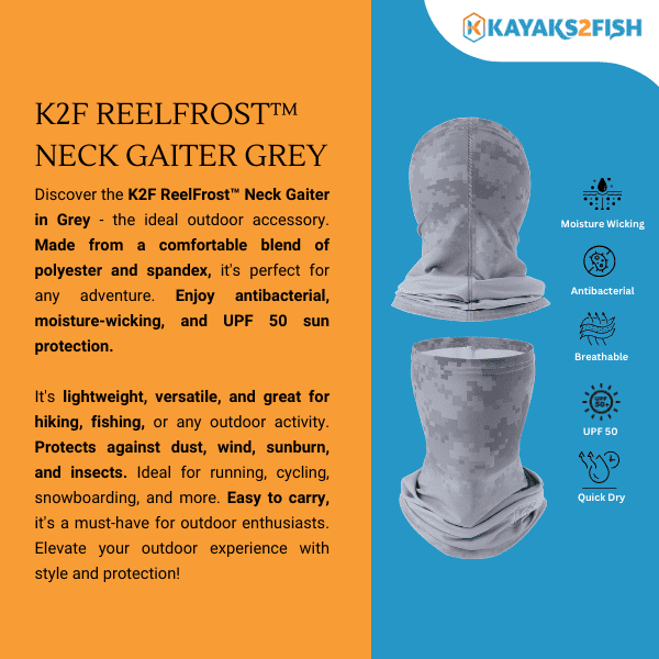 K2F ReelFrost™ Neck Gaiter Grey