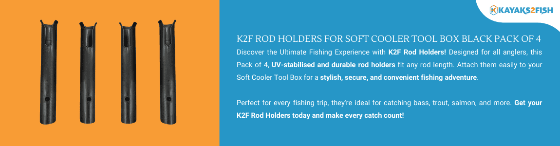 K2F Rod Holders for Soft Cooler Tool Box Black Pack of 4