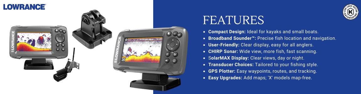 Lowrance HOOK2 4x with Bullet Transducer and GPS Plotter - $209 -  Kayaks2Fish