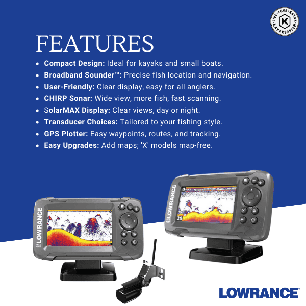 Lowrance HOOK2 4x with Bullet Transducer and GPS Plotter - $209