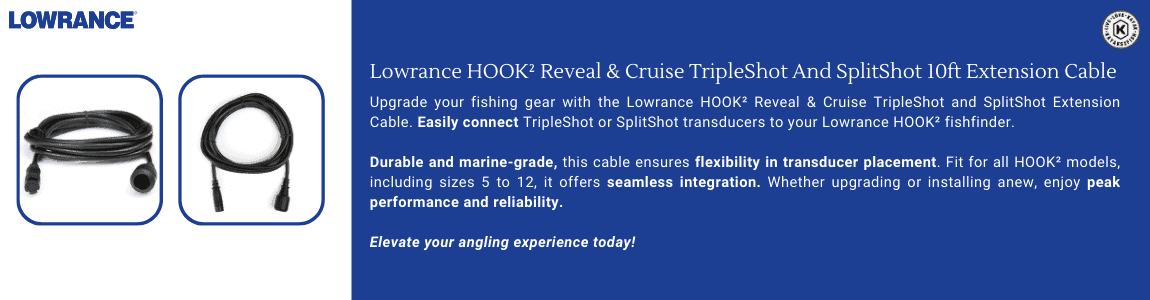 Lowrance HOOK² Reveal & Cruise TripleShot And SplitShot 10ft Extension Cable