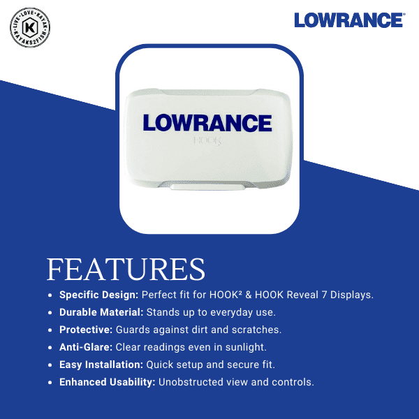 Lowrance White Sun & Dust Cover for HOOK2-9 & HOOK Reveal-9 Fishfinder