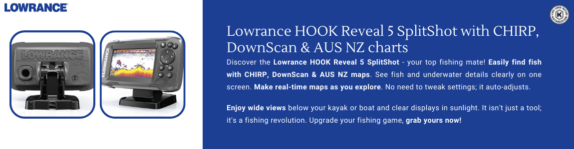 Lowrance HOOK Reveal 5 SplitShot with CHIRP, DownScan & AUS NZ charts