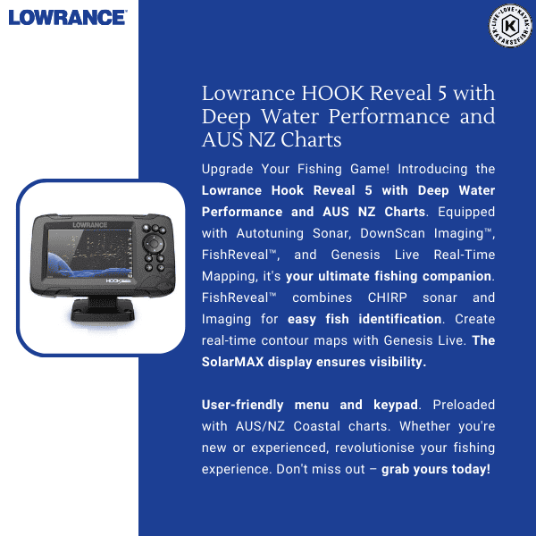 Buy Lowrance HOOK Reveal 9 GPS/Fishfinder NZ/AU with 50/200 HDI