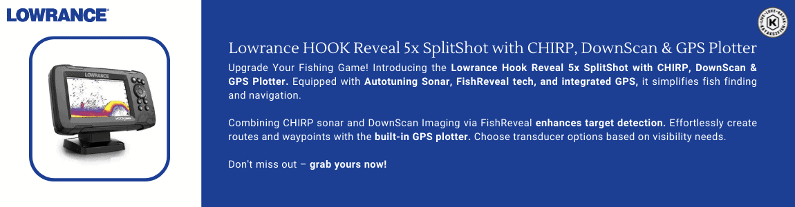 Lowrance HOOK Reveal 5x SplitShot with CHIRP, DownScan & GPS Plotter