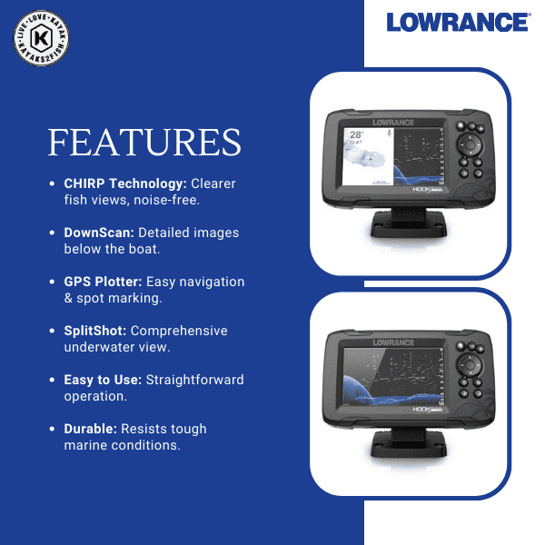 Lowrance HOOK Reveal 5x SplitShot with CHIRP, DownScan & GPS Plotter