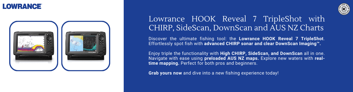 Lowrance HOOK Reveal 7 TripleShot with CHIRP, SideScan, DownScan and AUS NZ Charts