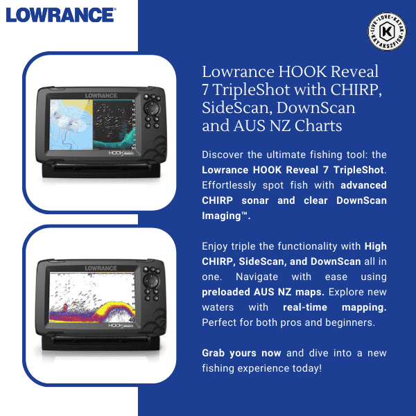 Lowrance HOOK Reveal 7 TripleShot with CHIRP, SideScan, DownScan and AUS NZ  Charts - $889 - Kayaks2F