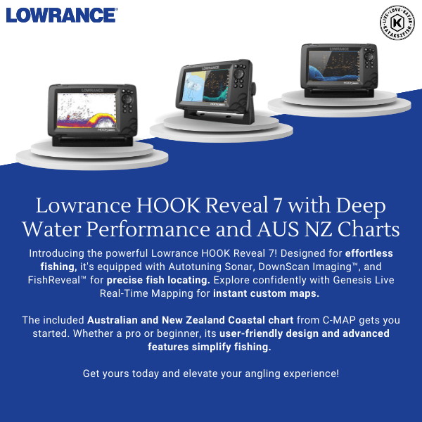 Lowrance HOOK Reveal 7 with Deep Water Performance and AUS NZ Charts