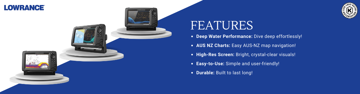 Lowrance HOOK Reveal 7 with Deep Water Performance and AUS NZ Charts