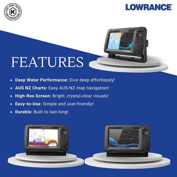 Lowrance HOOK Reveal 7 with Deep Water Performance and AUS NZ Charts