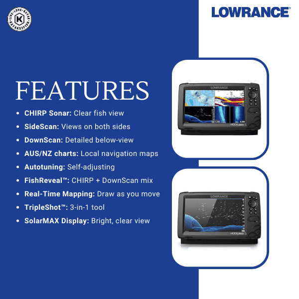 Lowrance Hook Reveal 9 Triple-Shot Portable Fish-Finder with CHIRP