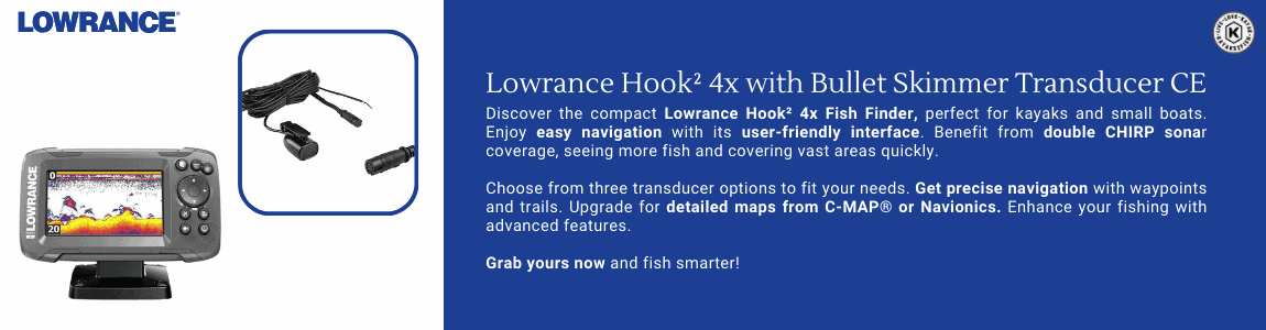 Lowrance Hook² 4x with Bullet Skimmer Transducer CE

