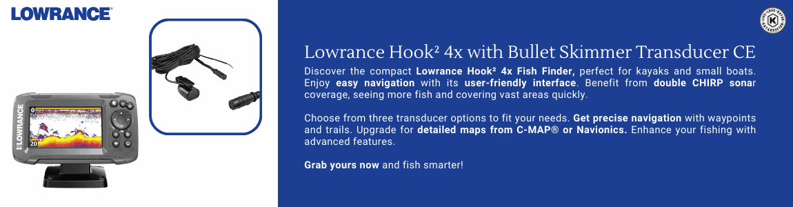 Lowrance Hook2-4x Bullet Skimmer CE ROW Fishfinder - 000-14013-001 - Hudson  Marine Electronics