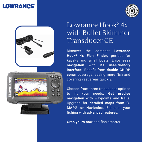 Lowrance HOOK 4x with Bullet Skimmer Transducer