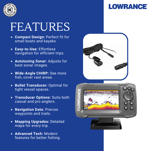 Lowrance Hook² 4x with Bullet Skimmer Transducer CE
