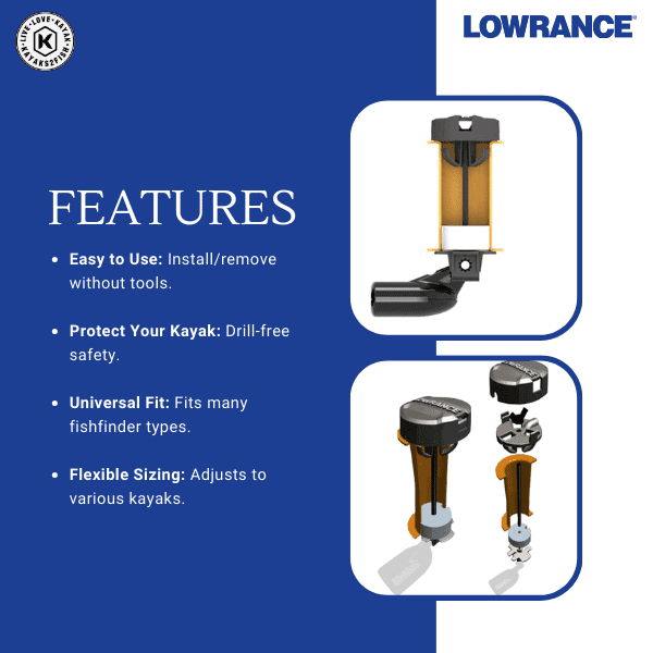 Lowrance Kayak Scupper Transducer Mount