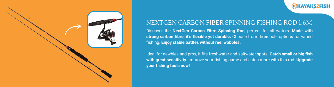 NextGen Carbon Fiber Spinning Fishing Rod 1.6m