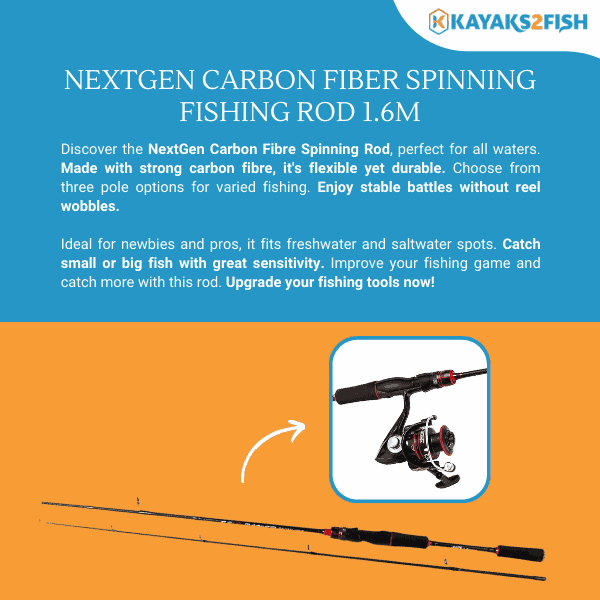 NextGen Carbon Fiber Spinning Fishing Rod 1.6m