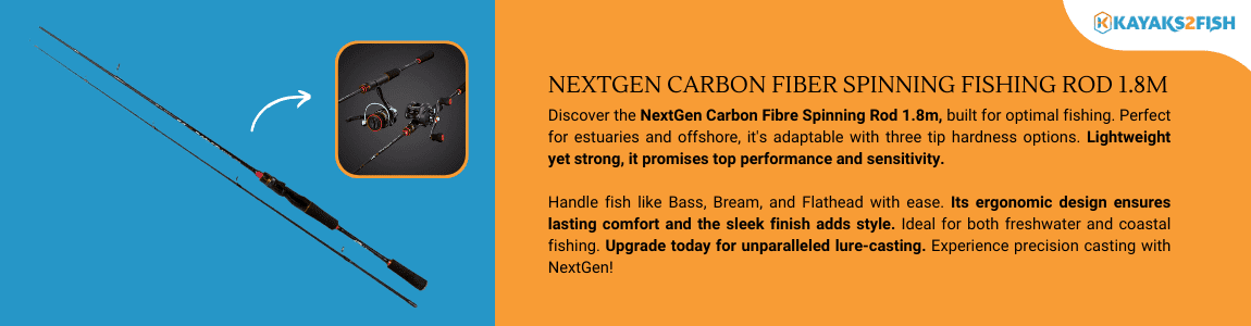 NextGen Carbon Fiber Spinning Fishing Rod 1.8m