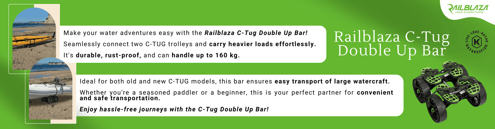 Railblaza C-Tug Double Up Bar