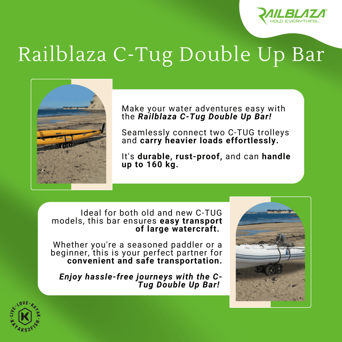 Railblaza C-Tug Double Up Bar