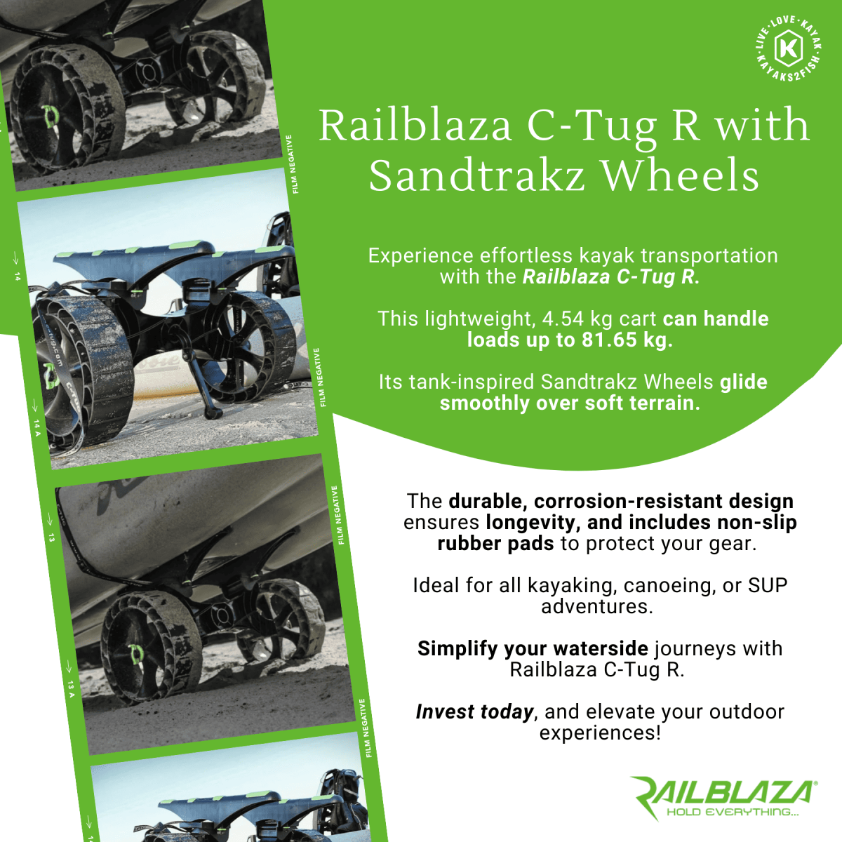 Railblaza C-Tug R with Sandtrakz Wheels
