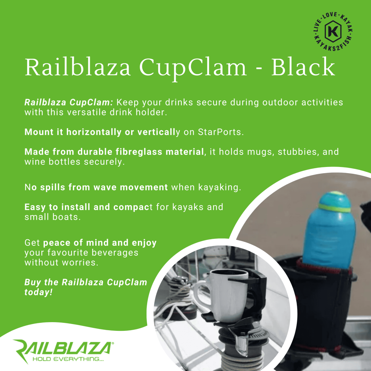 Railblaza CupClam - Black