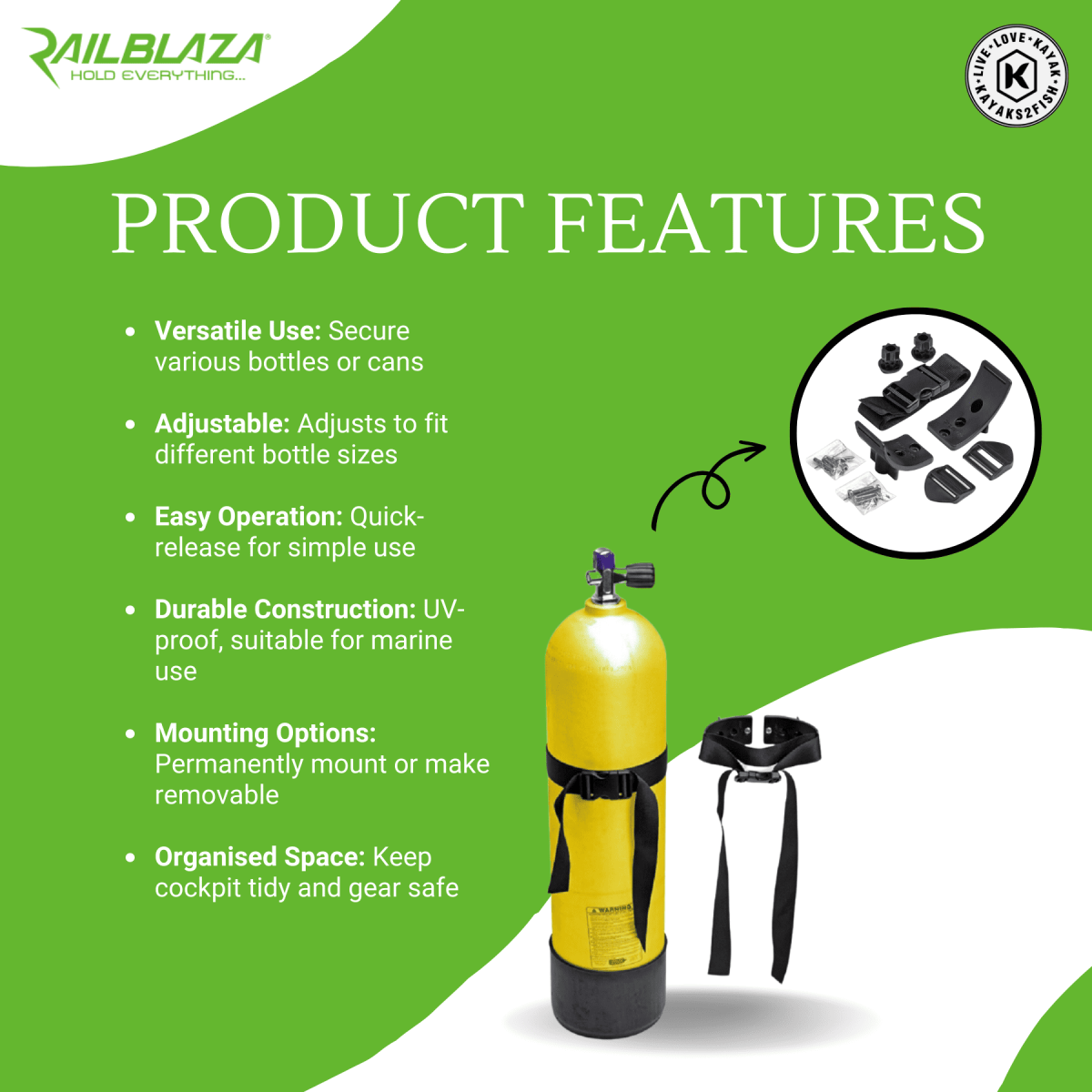 Railblaza Dive And Gas Bottle Holder