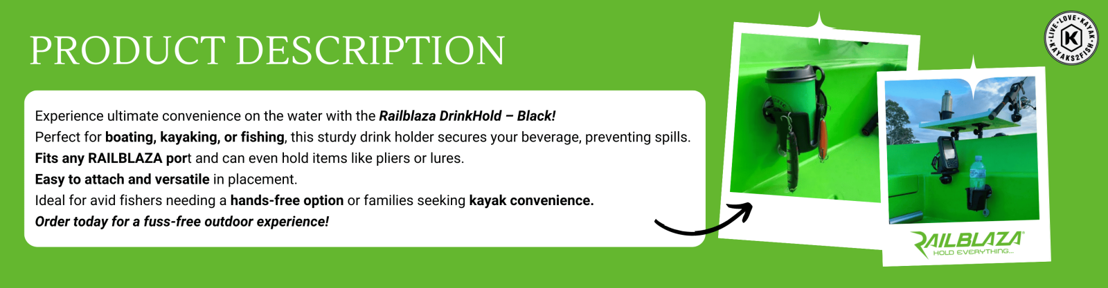 Railblaza DrinkHold Black