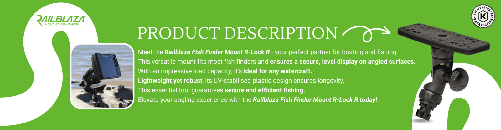 Railblaza Fish Finder Mount R-Lock R