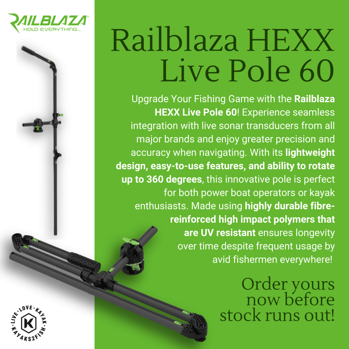 Railblaza HEXX Live Pole 60