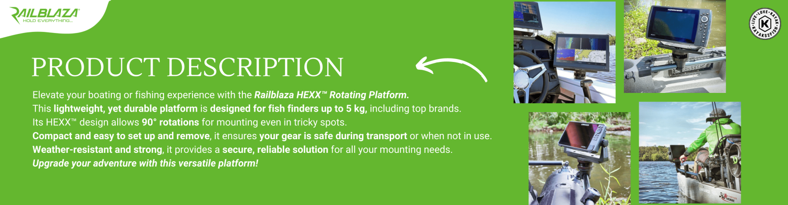 Railblaza HEXX Rotating Platform